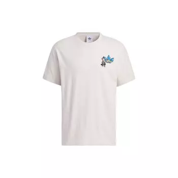 Совместная футболка Adidas Originals Clover X Monkey Kingdom Gfx с мультяшным принтом, топы унисекс, слюдяно-розовый IP1792 XS