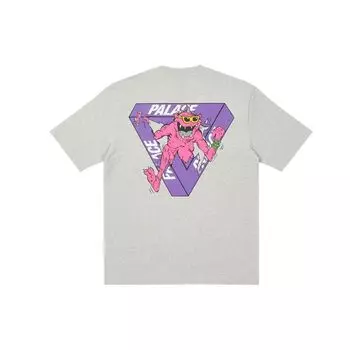 Совместная футболка Palace x M-Zone Little Devil Tri-Ferg с короткими рукавами и рисунком унисекс, серая P20TS088 M
