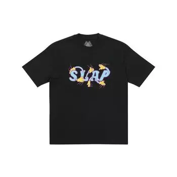 Совместная футболка Palace X Slap Magazine Hands с забавным принтом в виде букв и пальцев, топы унисекс, черный P20TS263 XL