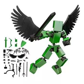 Совместная подвижная 3D-печатная кукла-игрушка, креативное декомпрессионное настольное украшение One Size армия зеленый