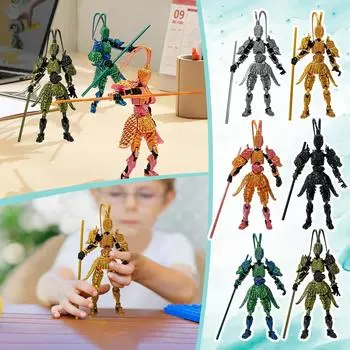 Совместная подвижная 3D-печатная кукла-игрушка, креативное декомпрессионное настольное украшение One Size армия зеленый