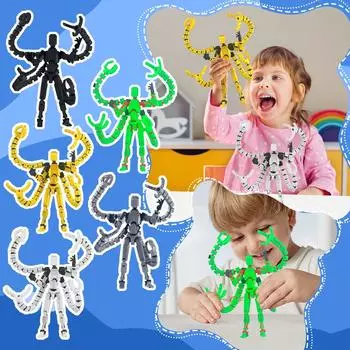 Совместная подвижная 3D-печатная кукла-игрушка, креативное декомпрессионное настольное украшение One Size чёрный