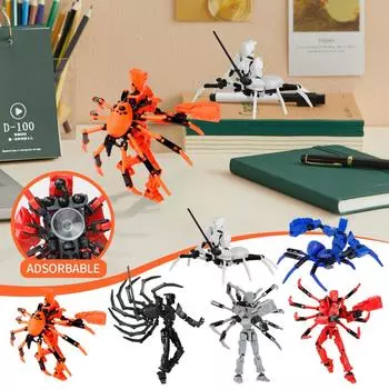 Совместная подвижная 3D-печатная кукла-игрушка, креативное декомпрессионное настольное украшение One Size чёрный