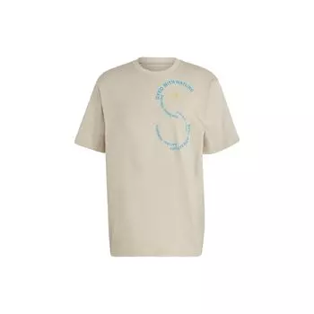 Совместная спортивная футболка Adidas X Stella McCartney с буквенным принтом, топы унисекс, желто-зеленый IA7710 XS