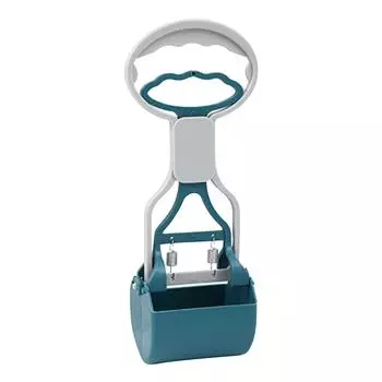 Совок для какашек, совок для собачьих какашек с длинной ручкой, подходит для больших, средних и маленьких собак, пружинный и легкий, инструмент для сбора собачьих отходов на газоне/траве One Size темно-зеленого