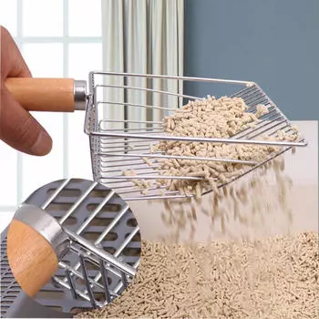 Совок для кошачьего туалета, инструмент для чистки песка, длинная ручка, подъемник для котят, домашних животных