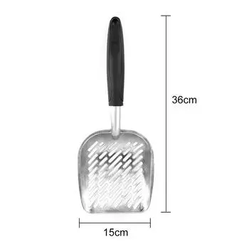 Совок для кошачьего туалета из алюминиевого сплава, металлический очиститель для какашек, большой совок для песка для домашних животных, гаджеты для уборки домашних животных