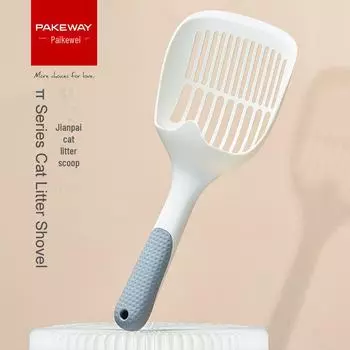 Совок для кошачьего туалета Jianpai: Большая, прочная лопата для уборки кошачьего туалета из тофу Cat Litter Shovel серый/белый