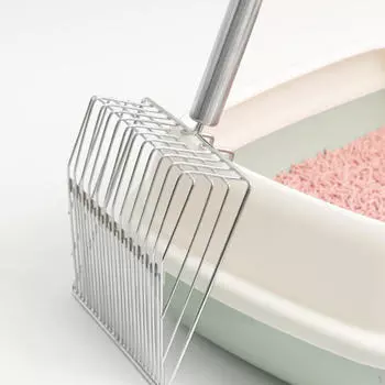 Совок для кошачьего туалета, металлический совок из нержавеющей стали, мелкий песок для ящериц Style A