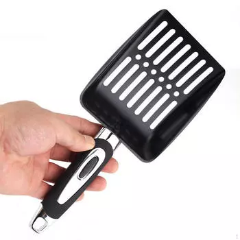 Совок для кошачьего туалета, подъёмник для кошачьих отходов, сетчатые лопаты для кроликов и котят чёрный