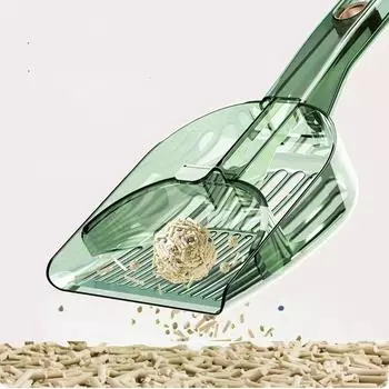 Совок для кошачьего туалета, просеивание кошачьего туалета, ящик для кошачьего туалета, просеивание кошачьего туалета, наклон 6,5 градусов, бытовой сито, совок для домашних животных, совок для туалета армия зеленый