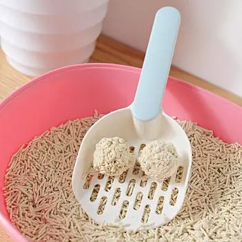 Совок для кошачьего туалета с держателем, набор для уборки, совок для песка и фекалий, сито с ящиком для хранения, легкий набор инструментов для уборки для котят темно-синий