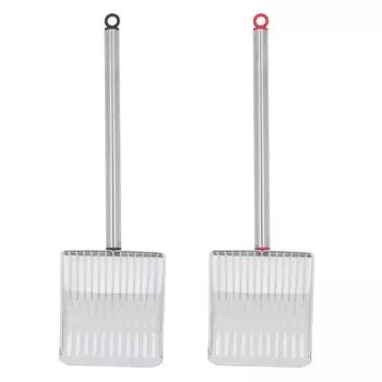 Совок для кошачьего туалета с длинной ручкой, металлический, съемный, антиразбрызгивающий, быстрая фильтрация, лопата для кошачьего туалета Black