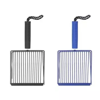 Совок для кошачьего туалета со съемной ручкой, металлический, быстрая фильтрация, лопата для кошачьего туалета, совок для кошачьего туалета для кошки L Blue