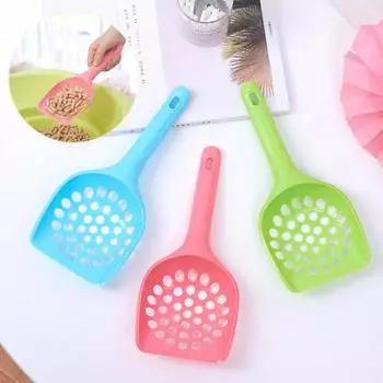 Совок для кошачьих какашек, большая фильтрация, легкие отверстия, легкая очистка наполнителя, лопата для домашних животных, товары для домашних животных A синий