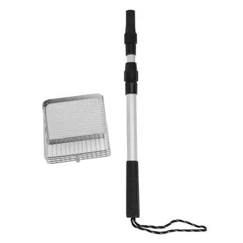 Совок для куриного помета, антипригарный, нержавеющая сталь, растягивающаяся, длинная ручка, лопата для просеивания, курятник