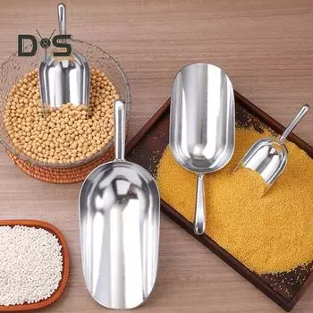 Совок для льда для морозильника Металлическая ложка для еды Совок для льда для кухни, бара, вечеринки, свадьбы, сверхпрочный совок для муки, домашних животных, собак, корма, кухонные гаджеты S
