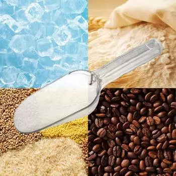 Совок для льда Yousheng с эргономичной нескользящей ручкой, лопатка для льда, совок для еды и конфет, не содержащий бисфенол А, половник для льда для льдогенератора, мороженого, корма для домашних животных чистый