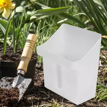 Совок для очистки, легкий прочный садовый совок для листьев, садовый мусор для настольных домашних животных белый