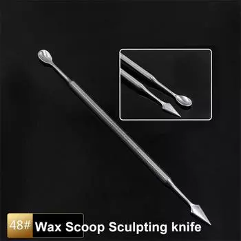 Совок для стоматологического воска, нож для скульптуры из нержавеющей стали, инструмент, 48 #