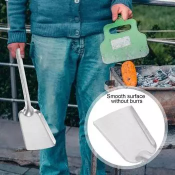 Совок для угля, металлическая ручная лопата с длинной ручкой, лопата для золы, каминный совок