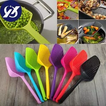 Совок-дуршлаг для кухни, большие макароны, термостойкие фиолетовый