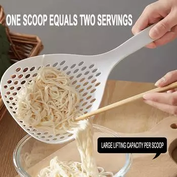 Совок, дуршлаг, сито, большая ложка с прорезями, стильный японский скиммер с прорезями оранжевый