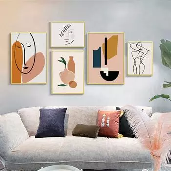 Современная абстрактная картина маслом, печать на холсте, современная печать, картина на холсте, настенная живопись, картина для домашнего декора 21cm30cm NoFrame