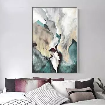 Современная абстрактная китайская акварель, холст, настенная картина, украшение для гостиной, скандинавские плакаты, поп-арт, Cuadros China HD 21cm30cm NoFrame