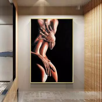 Современная Абстрактная Сексуальная Обнаженная Женщина Плакат Обнаженная Любовница Пара Картина Маслом 20cm40cm NoFrame
