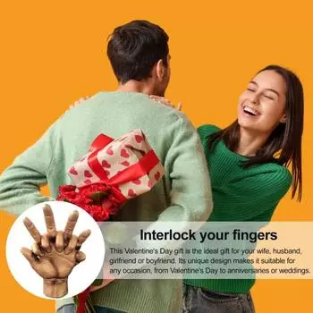 Современная абстрактная статуя из смолы в виде пальца, модель руки, украшение, креативное переплетение пальцев, украшение на День святого Валентина золотистый