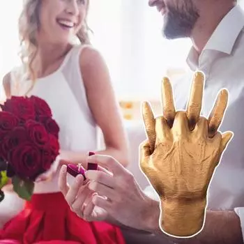 Современная абстрактная статуя из смолы в виде пальца, модель руки, украшение, креативное переплетение пальцев, украшение на День святого Валентина золотистый