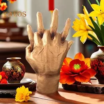 Современная абстрактная статуя из смолы в виде пальца, модель руки, украшение, креативное переплетение пальцев, украшение на День святого Валентина золотистый