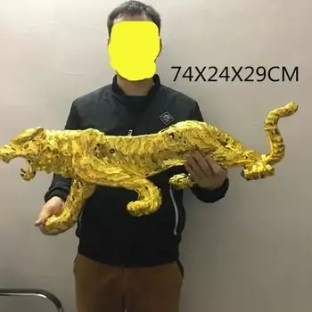 Современная абстрактная золотая пантера скульптура геометрическая смоляная статуя тигра декор для дикой природы подарок ремесло орнамент аксессуары мебель 25cmx7x7cm