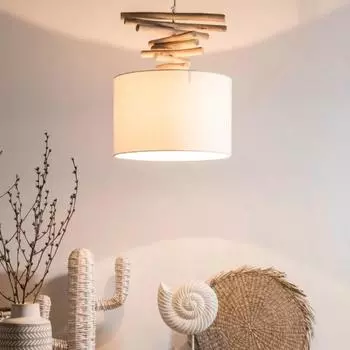 Современная богемная люстра в деревенском стиле со скандинавским декором и деревянной решетчатой отделкой