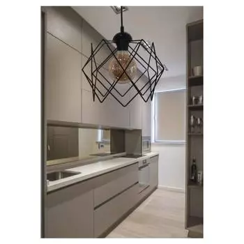 Современная черная модель люстры-лабиринта