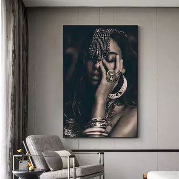 Современная черно-белая обнаженная женская картина на холсте, абстрактные фигурки, постеры и принты, настенная художественная картина для гостиной, домашний декор 20x30cm