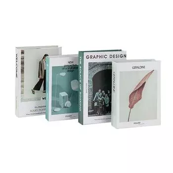 Современная декоративная книга Простая скандинавская поддельная имитационная книга для домашнего декора 22x15.5x5см