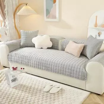 Современная диванная подушка для гостиной, нескользящий чехол для дивана, синельный плед, коврик для дивана, универсальный сезонный L-образный чехол для дивана 70x70cm 1pcs