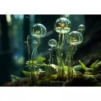 Современная фотография Природа Окружающая среда Пейзаж Зеленые растения Капли воды Постер Холст Живопись Печать Дом Комната Настенное украшение 21cm30cm NoFrame