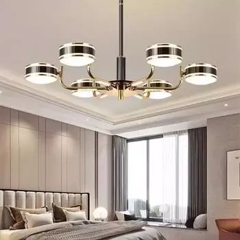 Современная гостиная потолочная люстра спальня потолочный светильник ресторан люстра отель вилла внутреннее освещение лампа 6 headlights