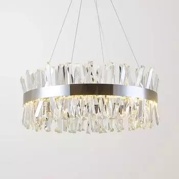 Современная хрустальная потолочная люстра для гостиной, спальни, светодиодный декор, дизайнерское роскошное золото/хромовое внутреннее освещение D40CM&Cold White