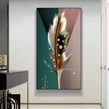 Современная и минималистичная скандинавская живопись с изображением лося, настенная роспись для гостиной, постер, украшение на стену, украшение для дома 30x60cm no frame синий