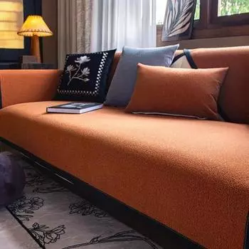 Современная и простая подушка для дивана, имитация конопли, универсальный водонепроницаемый и противоскользящий однотонный чехол для дивана, гостиная, дом 70x90