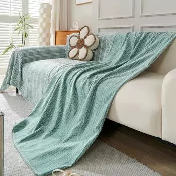 Современная и простая подушка для дивана из шенилла, четыре всесезонных универсальных противоскользящих чехла для дивана в гостиной 230x150