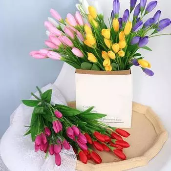 Современная имитация цветка реалистичная прочная нежная красный