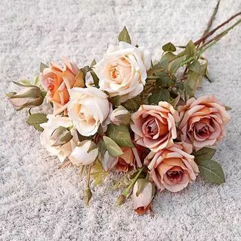 Современная искусственная роза, экологически чистая, 5 цветов, без полива