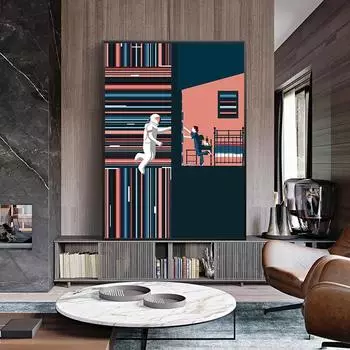 Современная картина на холсте «Интерстеллар Космос», постер, печать, художественная картина на стене, модная, подходит для гостиной, домашнего декора, безрамная 21x30cm No Framed