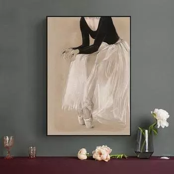 Современная картина на холсте, постер с балетной девушкой, танцующая девушка, постеры и принты для гостиной, спальни, домашний декор, настенное искусство Cuadros 21cm30cm NoFrame