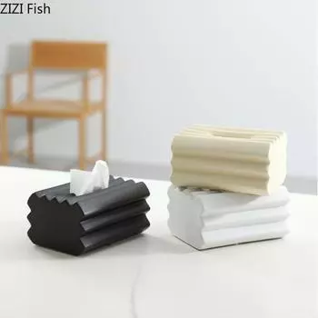 Современная керамическая коробка для салфеток, украшение, креативная кухонная выдвижная коробка для хранения салфеток, украшение для домашнего рабочего стола, органайзер для салфеток, подарок